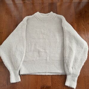 H&M wool mixed balloon sleeve sweater
